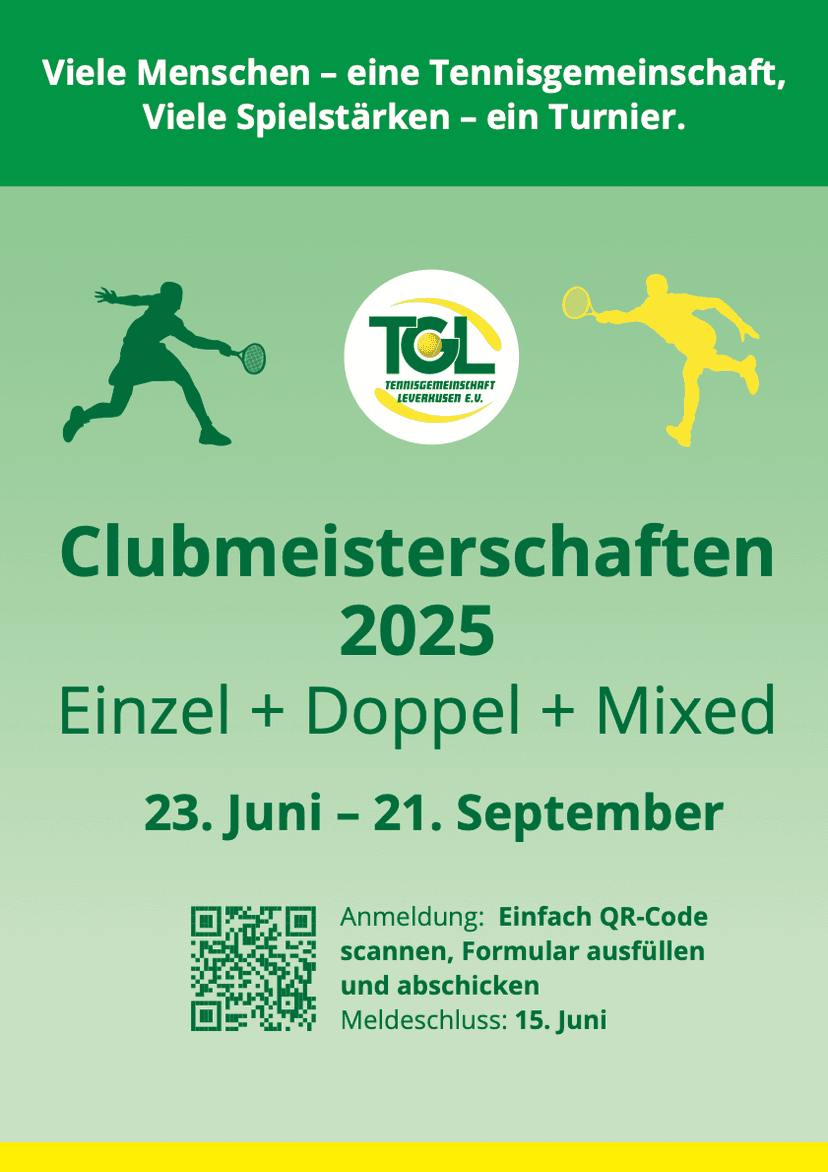 Clubmeisterschaften 2025 Plakat